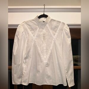 EUC Vintage Gunne Sax by Jessica McClintock Elegant White Women's Top Size Large